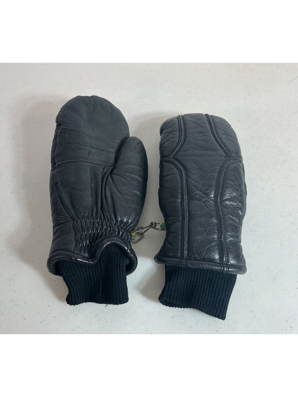 Vintage Komi Leather Ski Mittens Insulated Mens Small